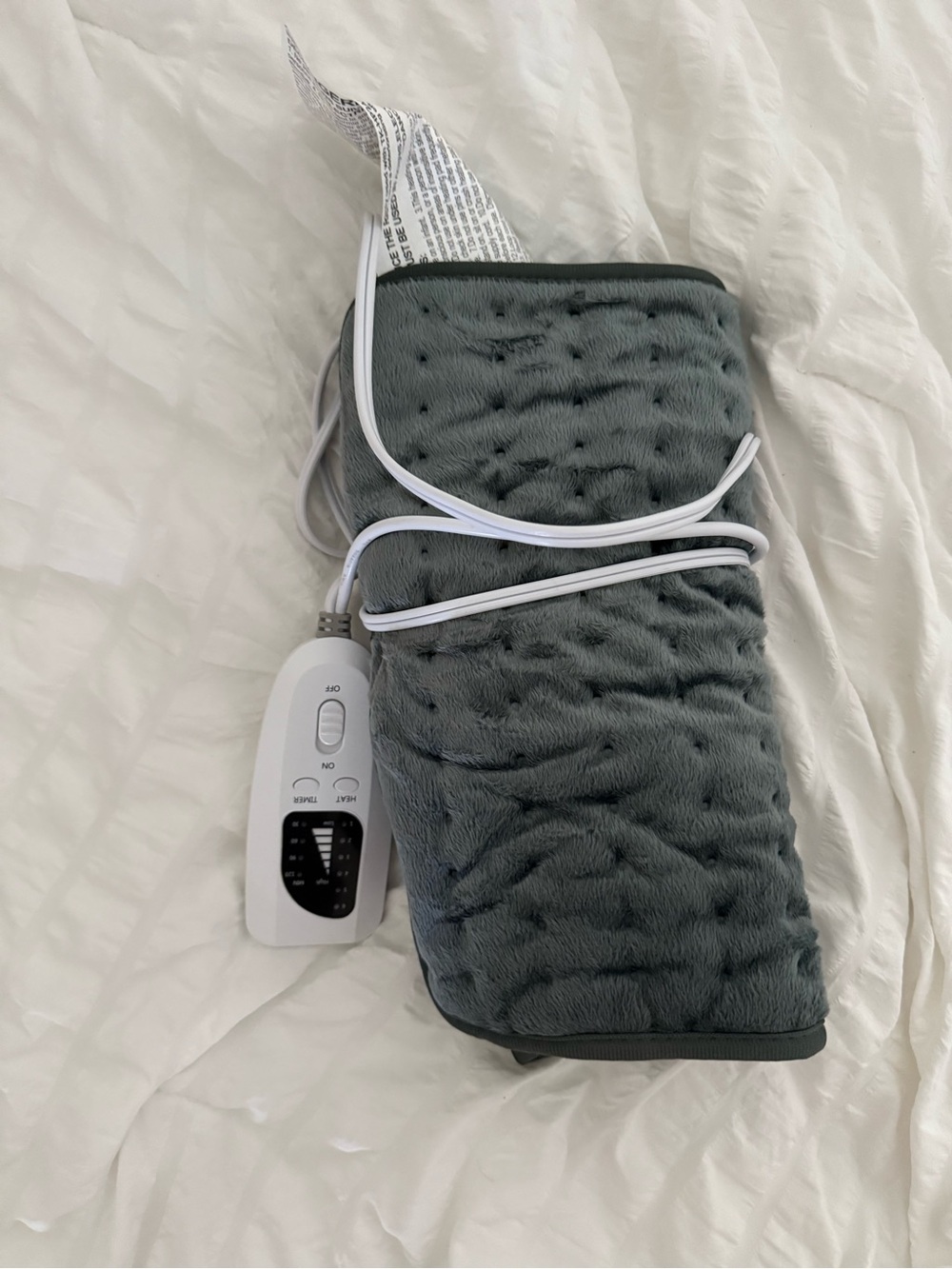 Amazon Gray Electric Heating Pad with Controller